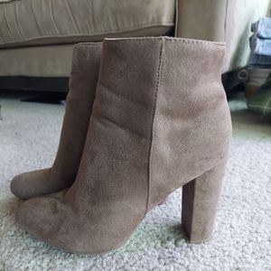 Suede Heeled Booties